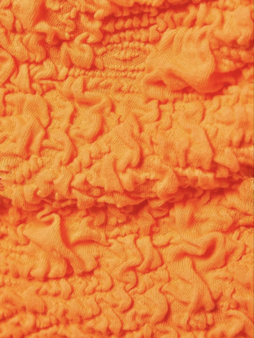 Orange Textured Mini Dress