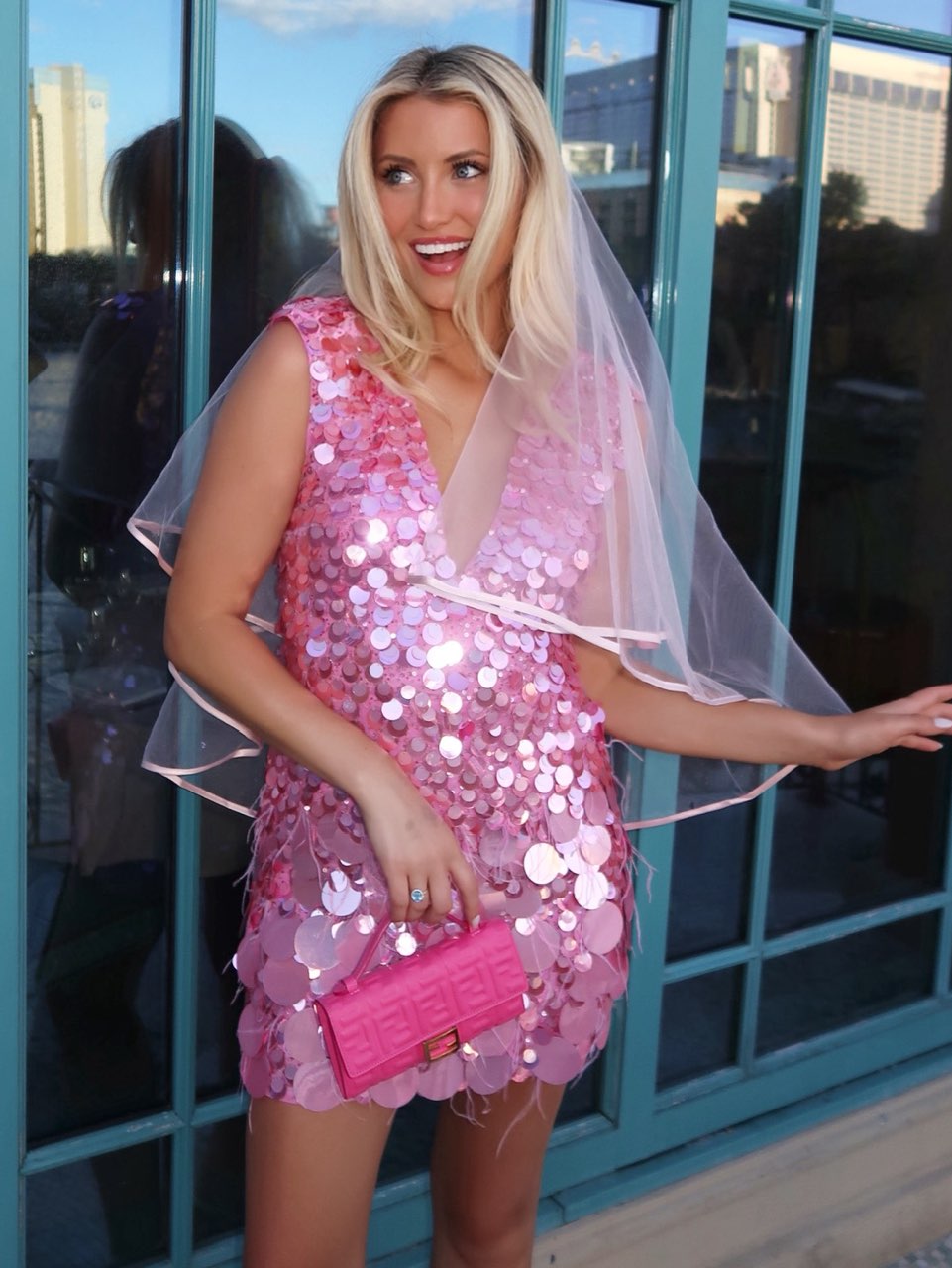 RAMY Brook Pink sequin dress