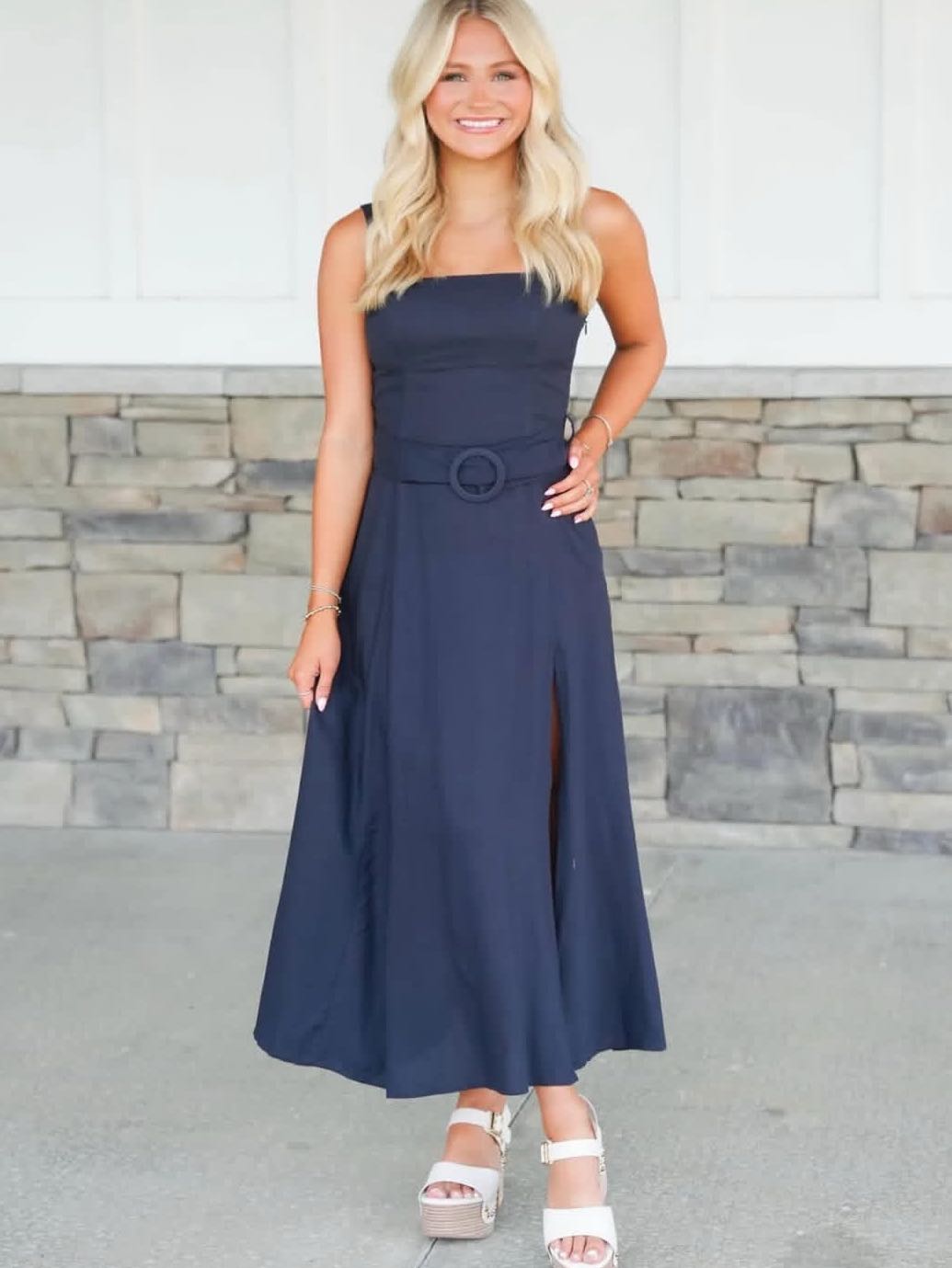 Navy Blue Maxi Dress