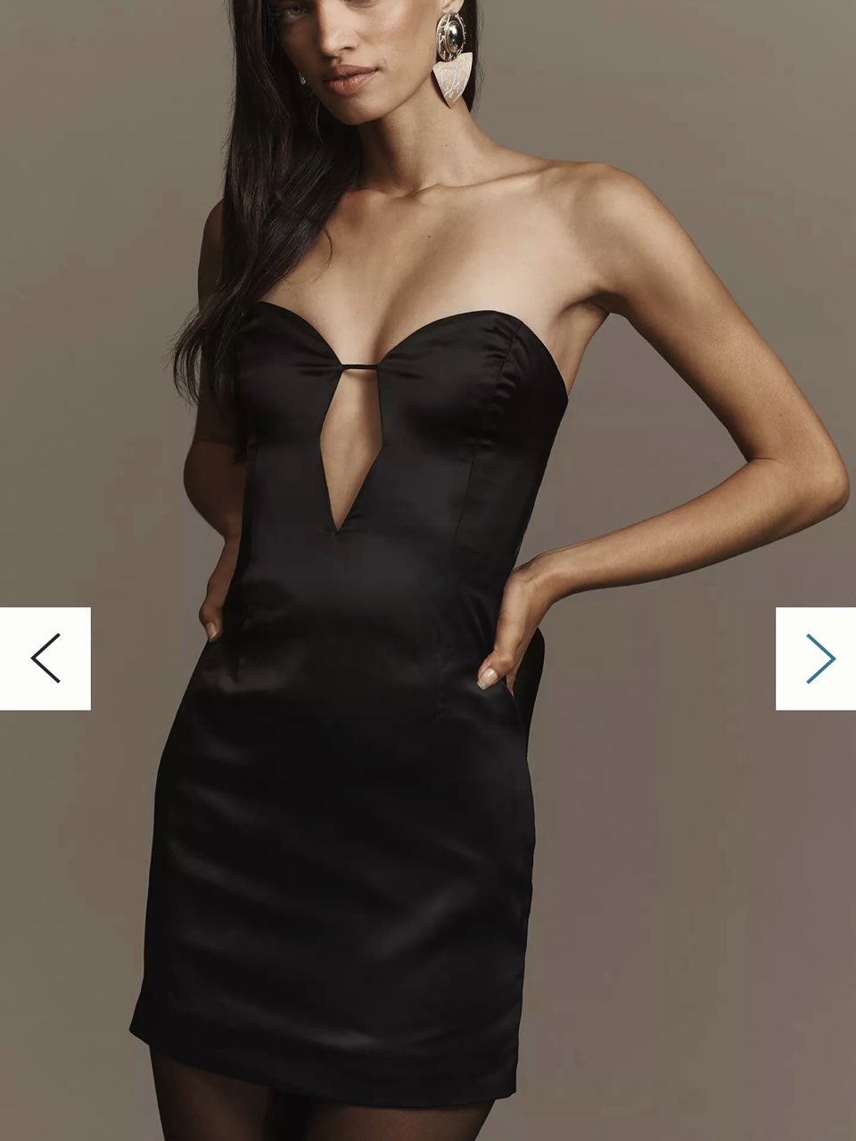 Bardot Eleni Strapless Satin Mini Dress