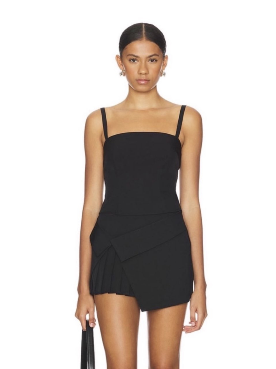 Black Pleated Skirt Set