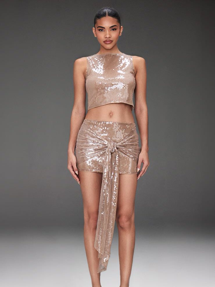 Sequin Skirt Set