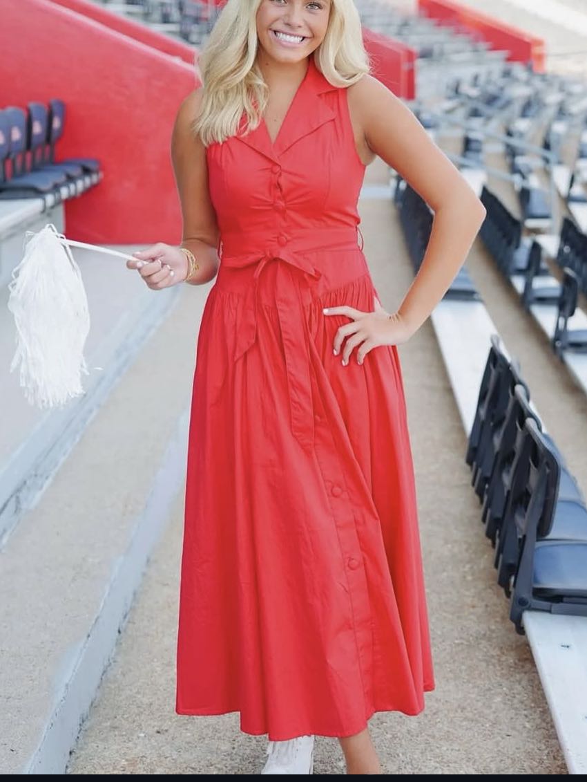 Rentals red maxi dress