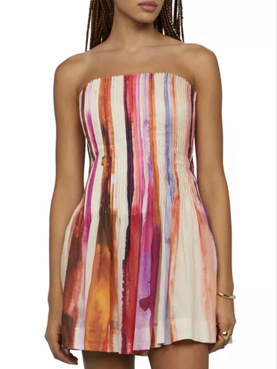 Gina Pintuck Mini Dress