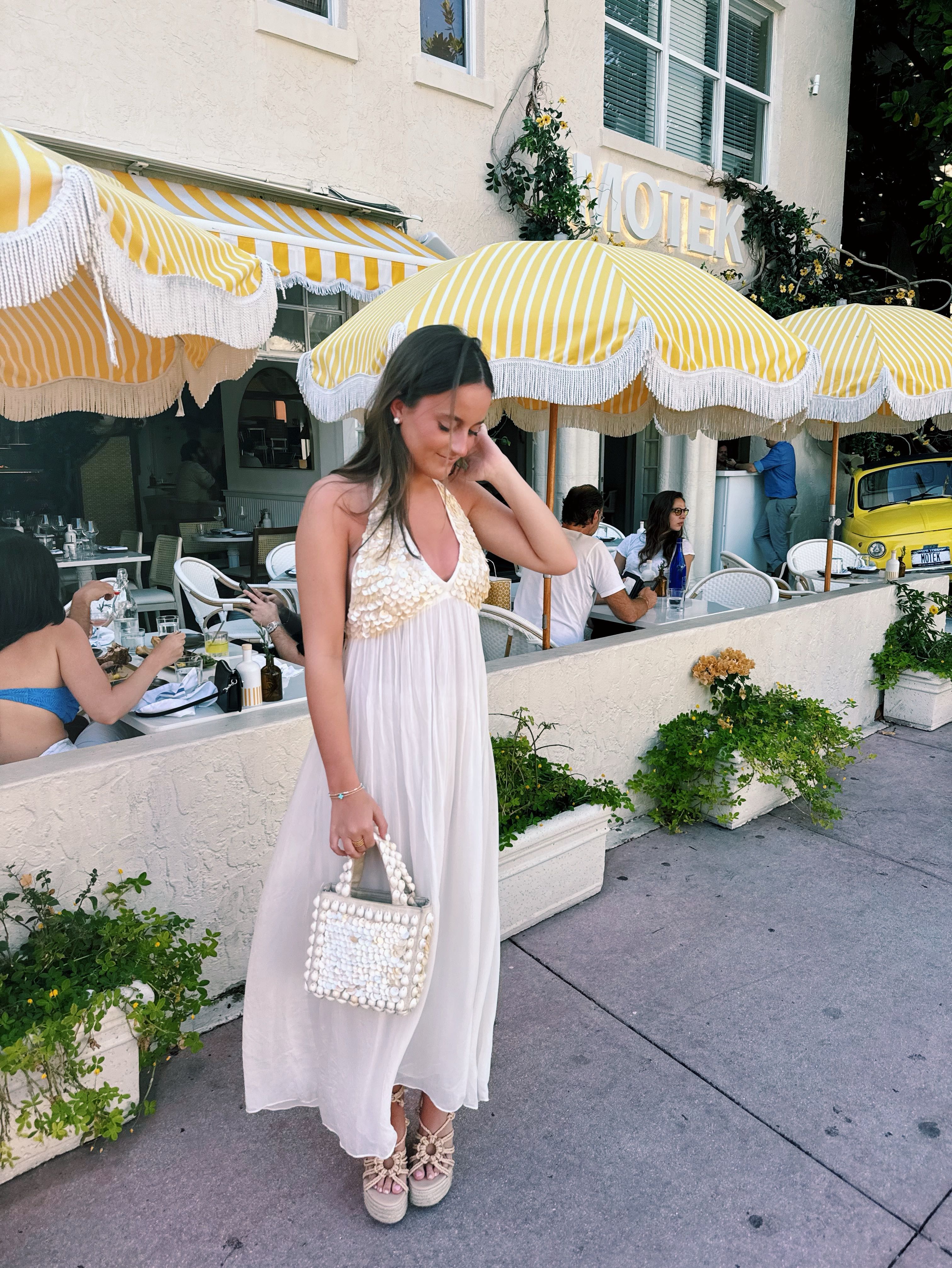 Beaded Halter Maxi Dress