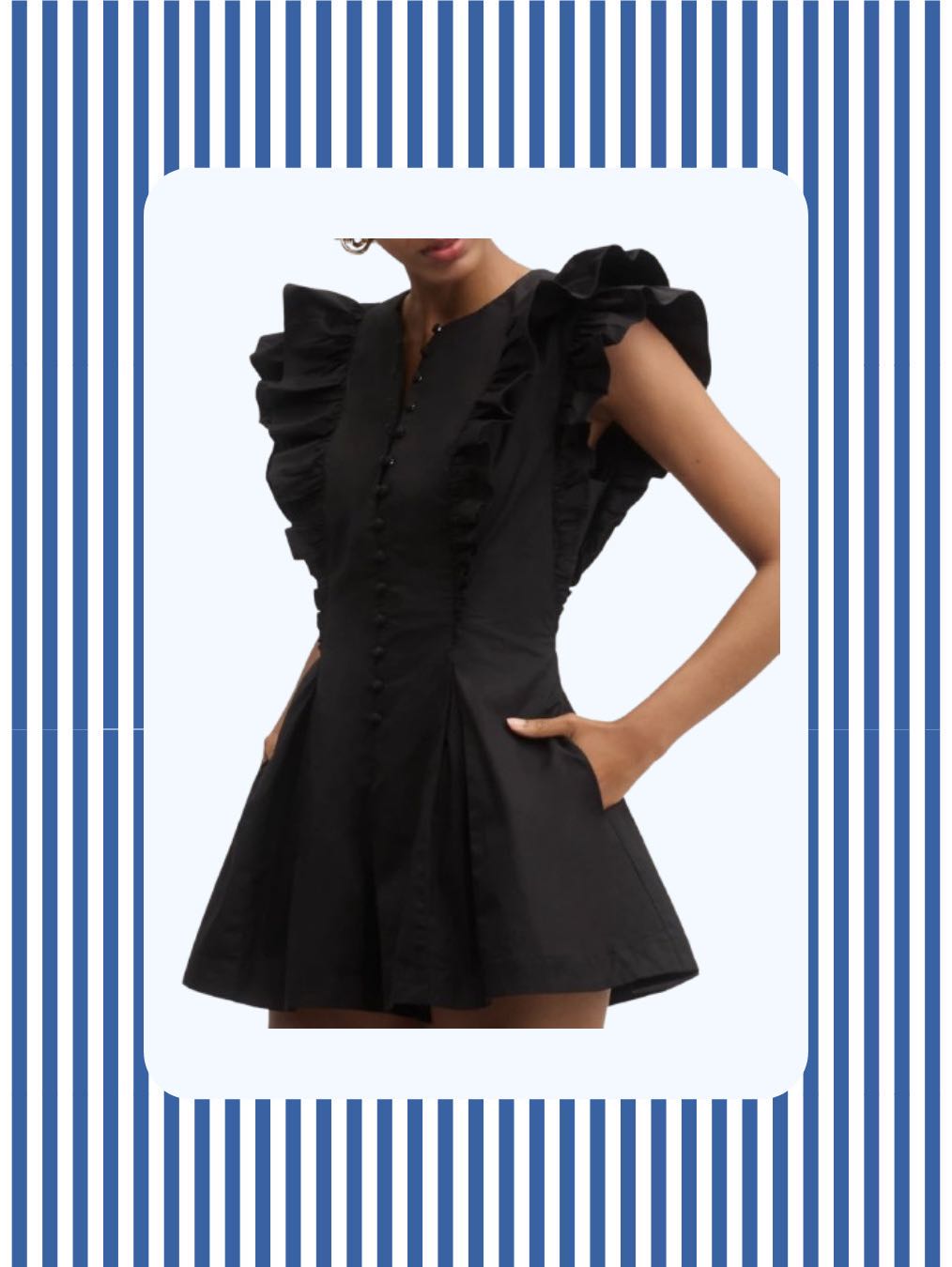 Black Ruffled romper
