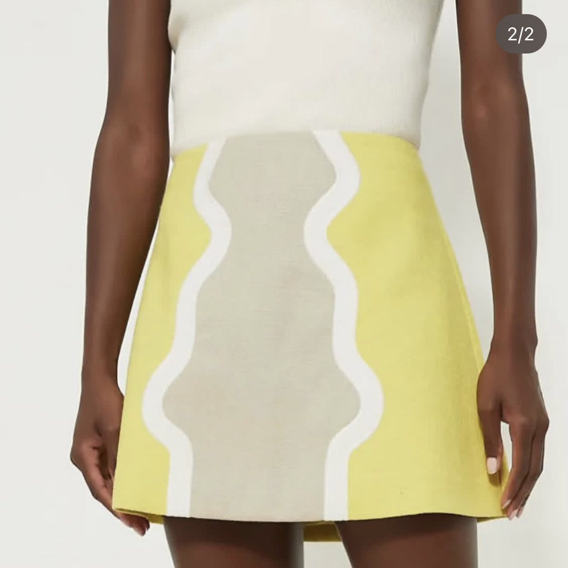 Tuckernuck Wavy Color Block Mini Skirt