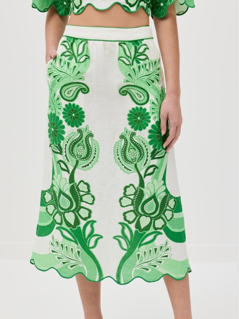 Farm Rio green skirt