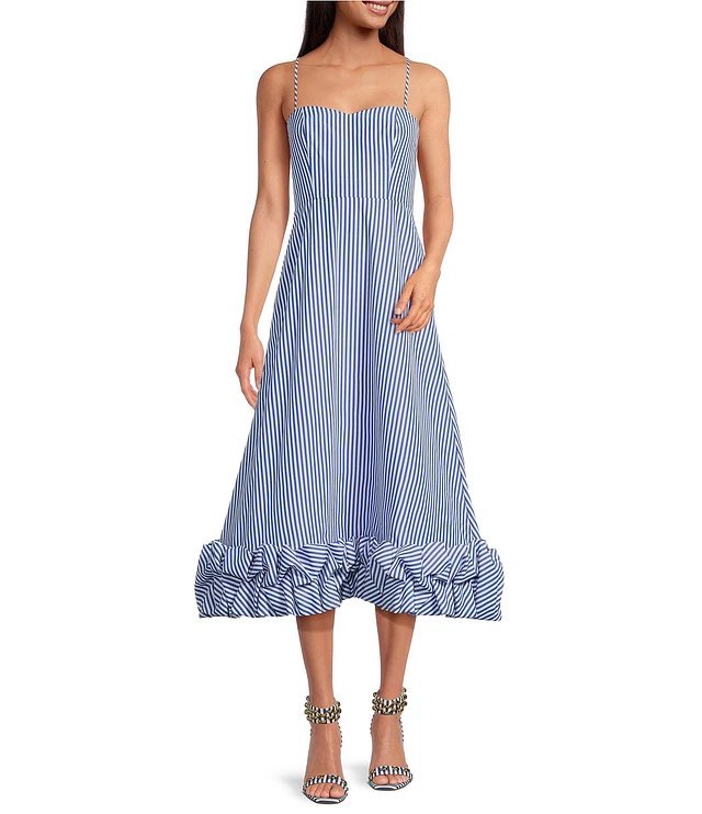 gianni bini ruffle hem dress