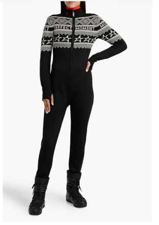 Navy Blue Fair Isle Ski Jumpsuit