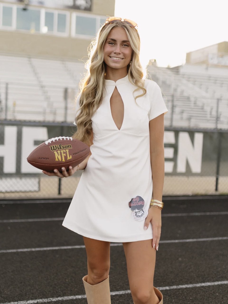 White Keyhole Cutout Mini Dress