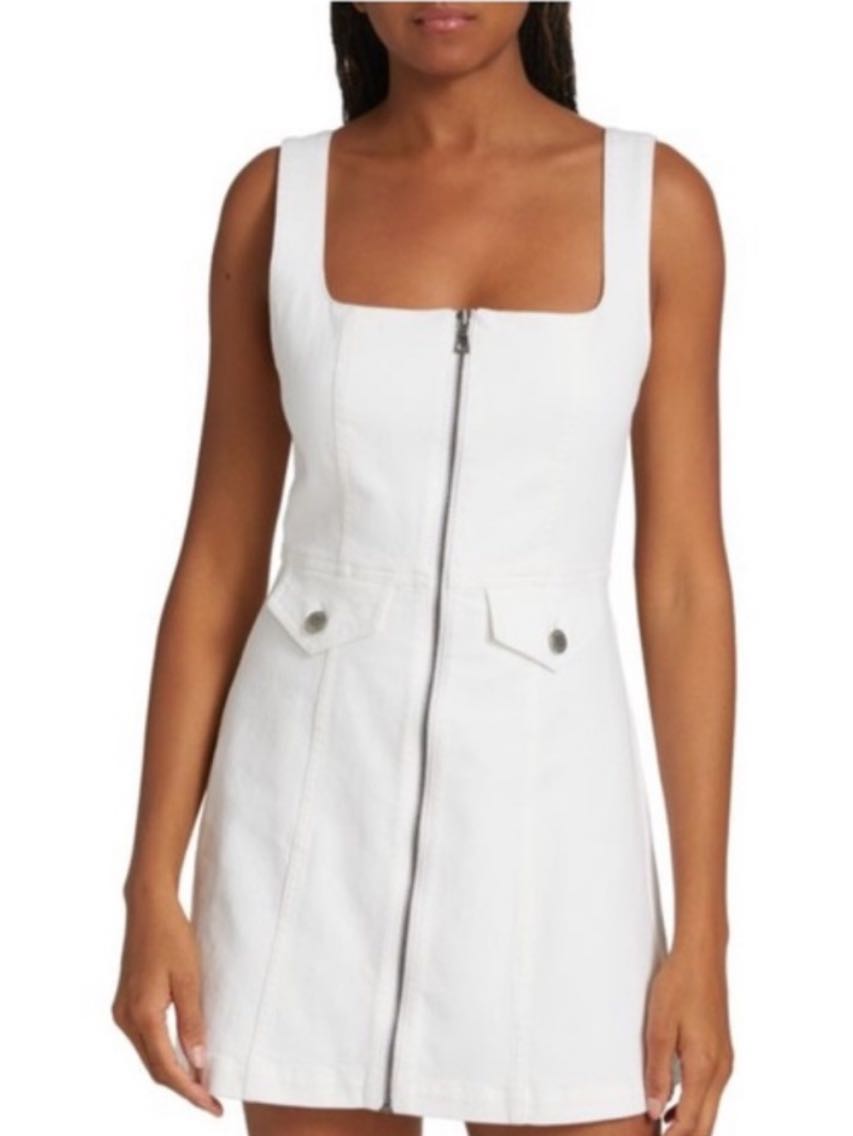 Alice and Olivia white denim