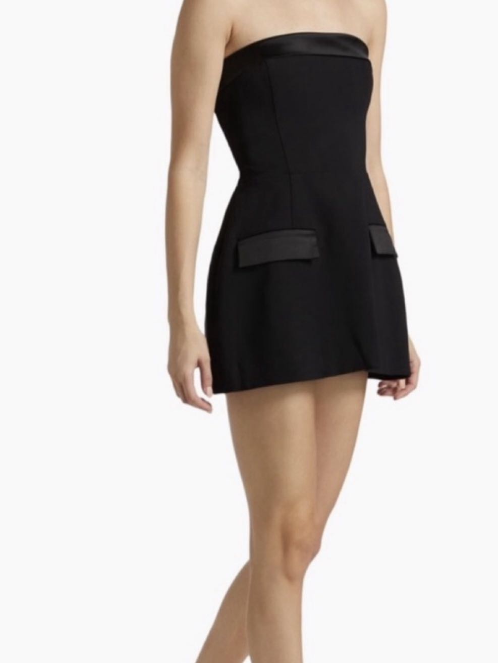 Amanda Uprichard Black Strapless Dress