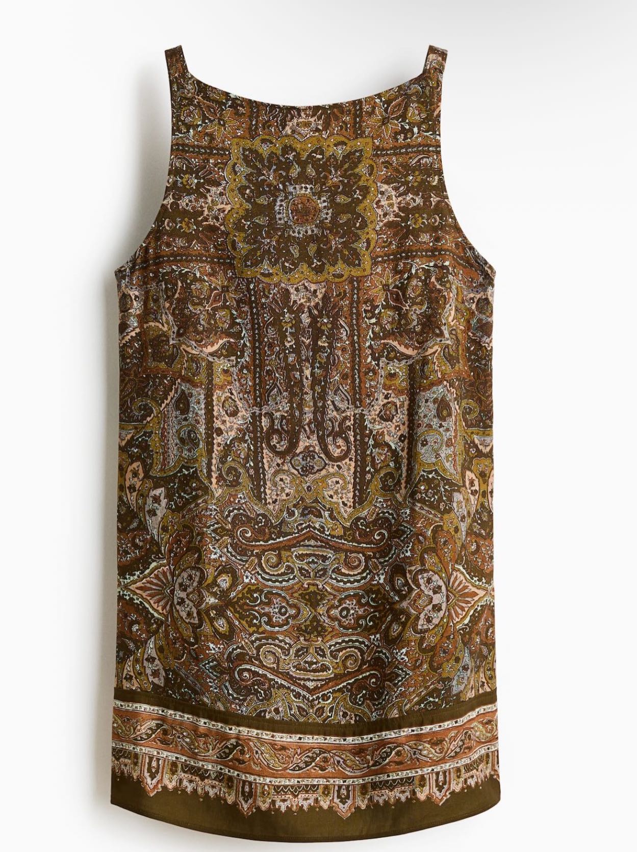 Paisley Pattern Mini Dress