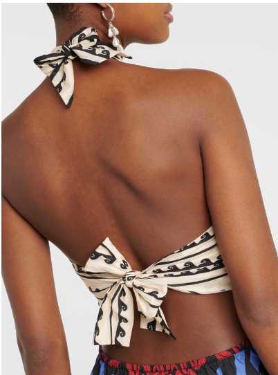 Farm Rio Printed Halter Mini Dress