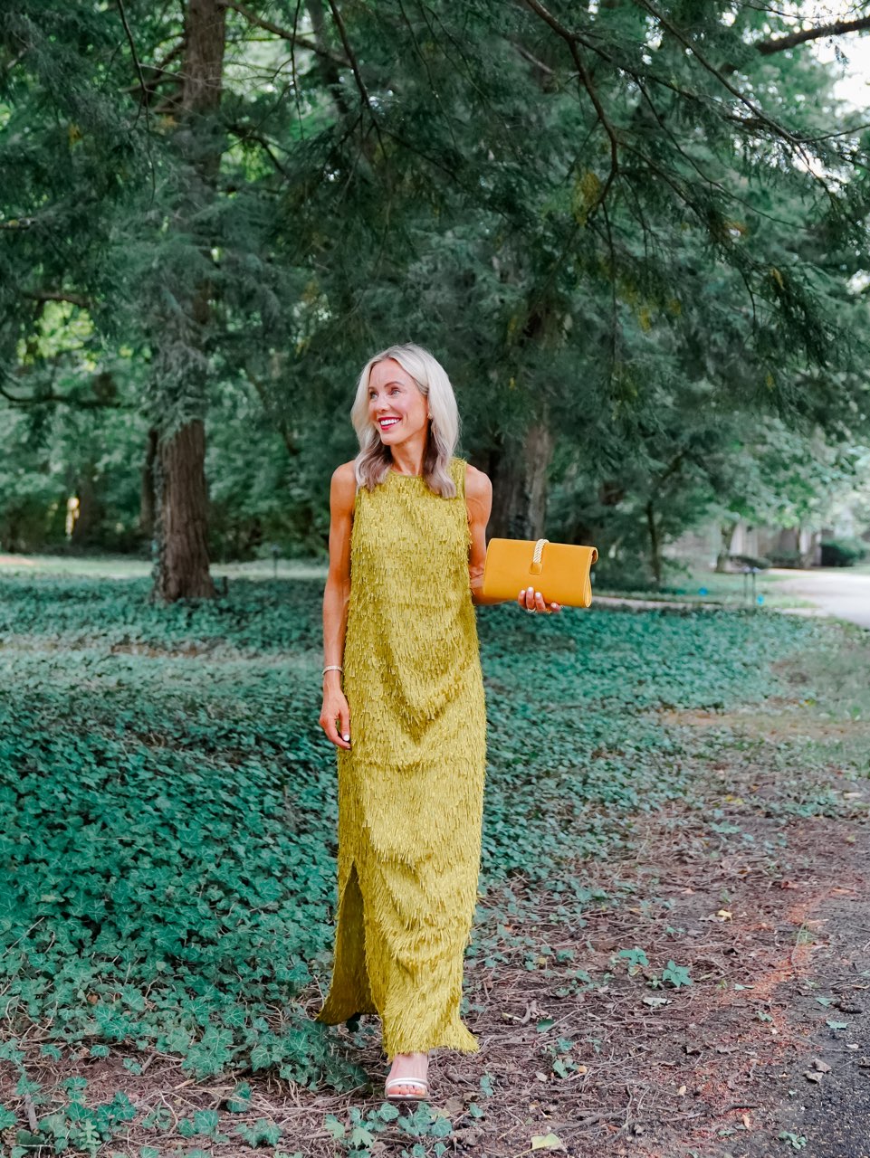 Abbey glass fringe dress