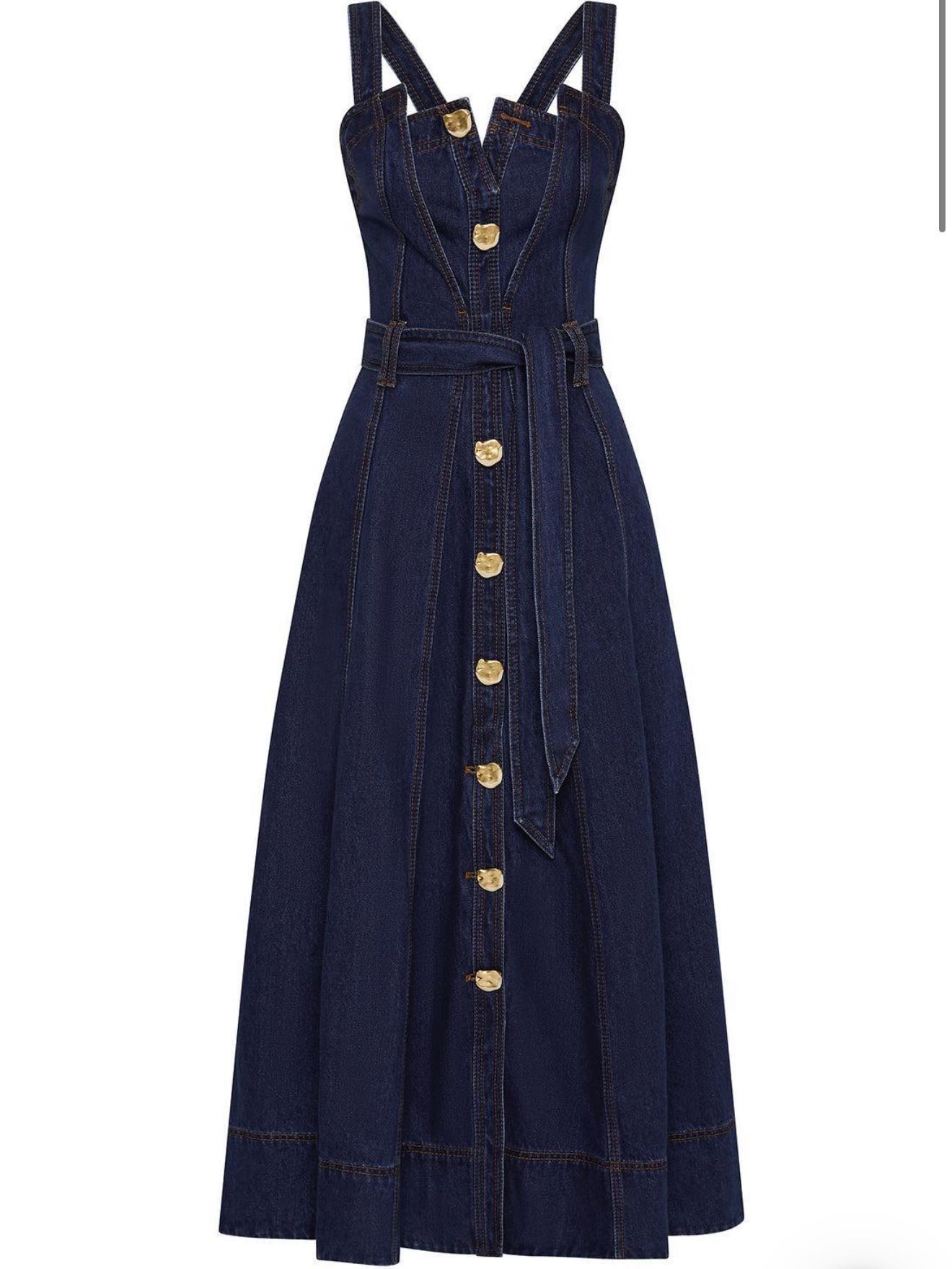 Aje Denim Maxi Dress