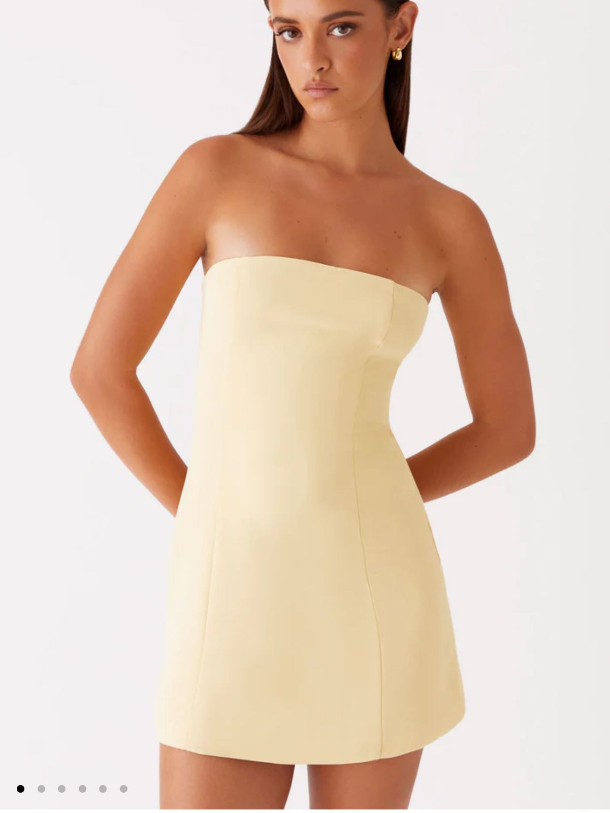 Ayanna Strapless Mini Dress - Yellow