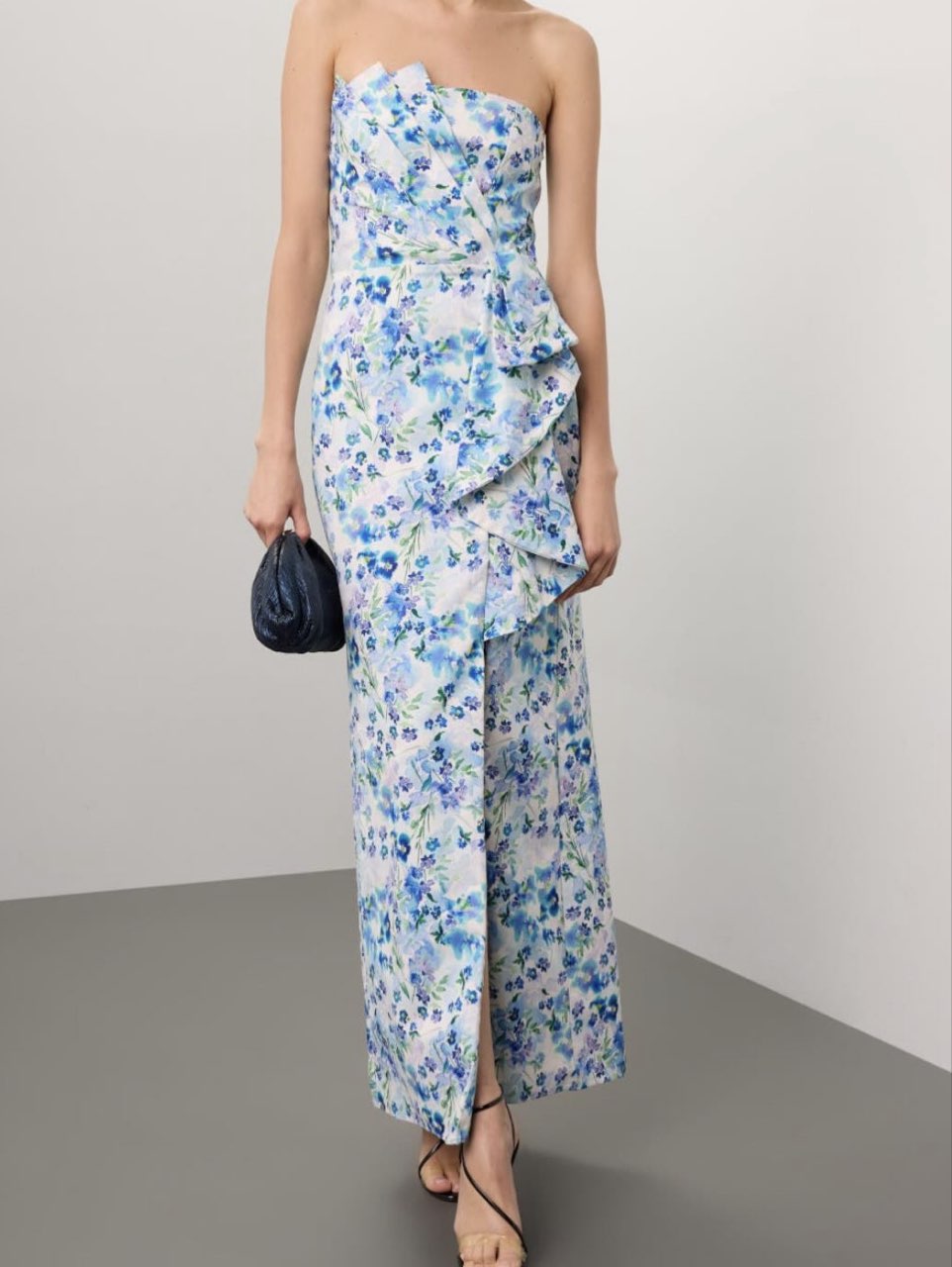 Robertta Strapless Ruffle Gown