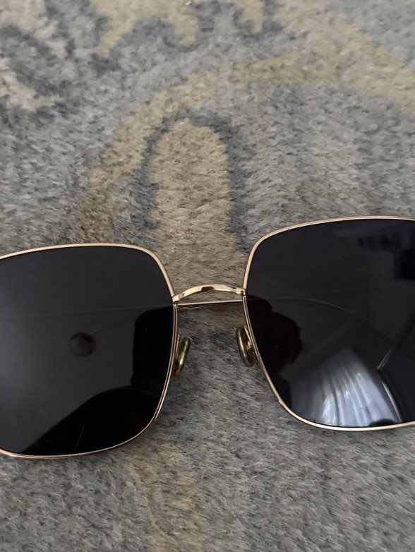 Gold Square Oversized Sunglasses