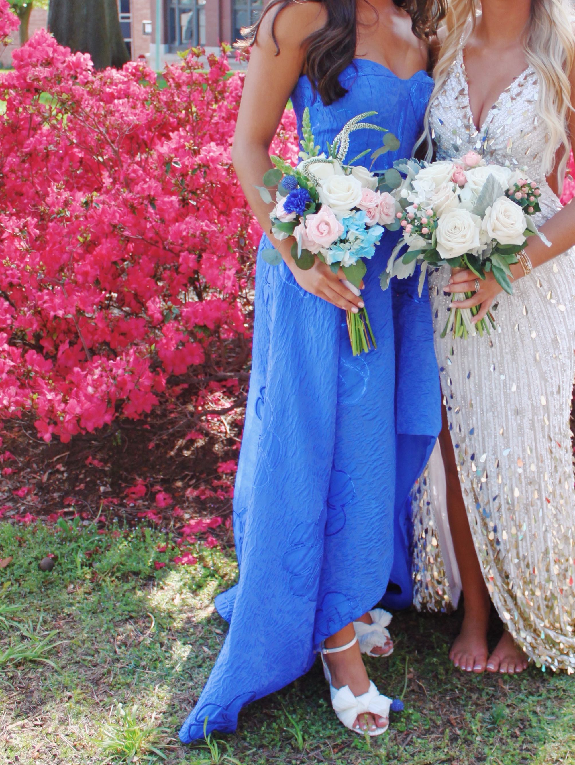 Ayla Jacquard High-Low Gown