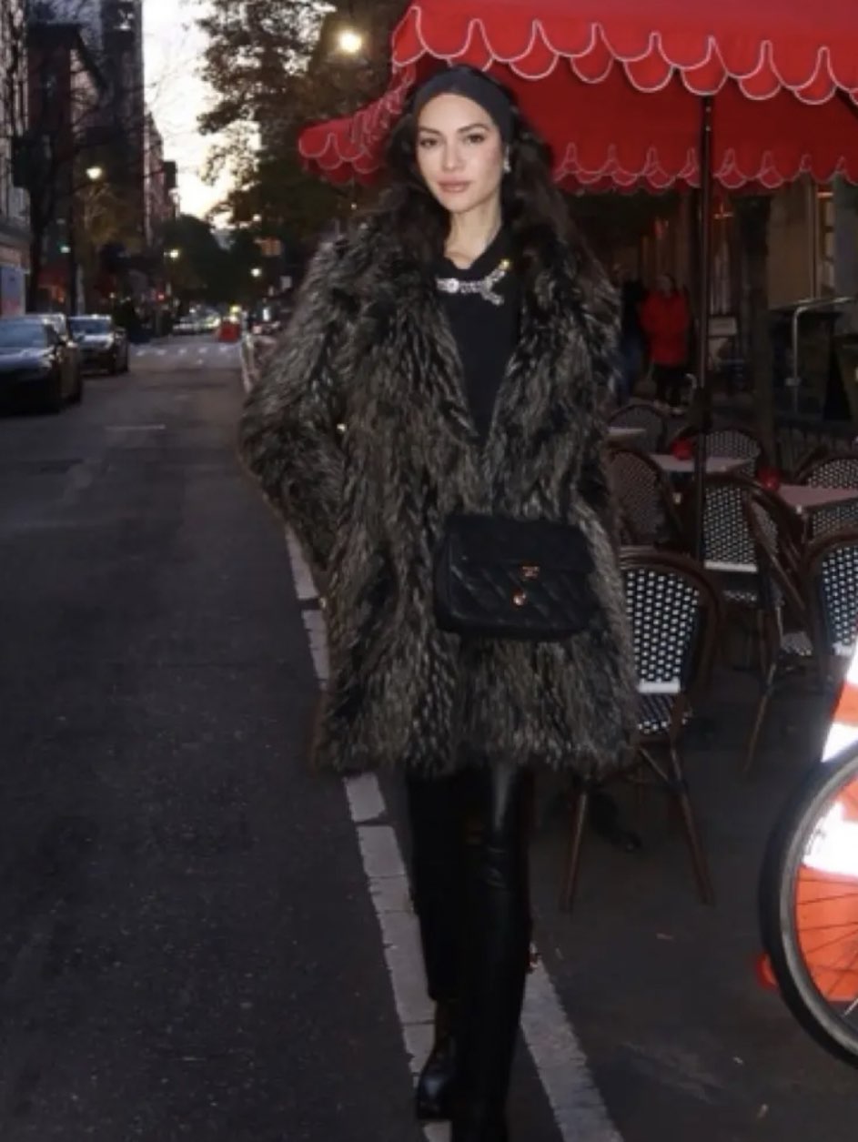 Multi-tonal Faux Fur Coat