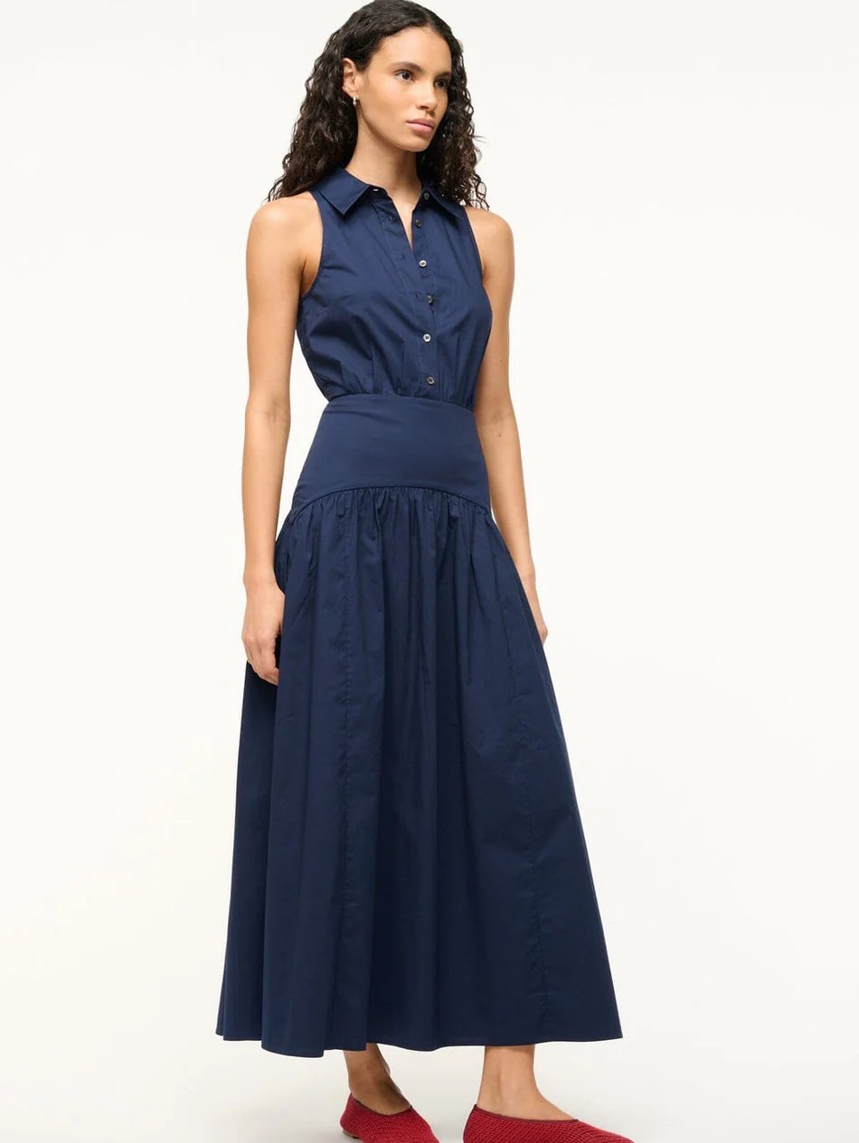 Staud Romy Dress Navy