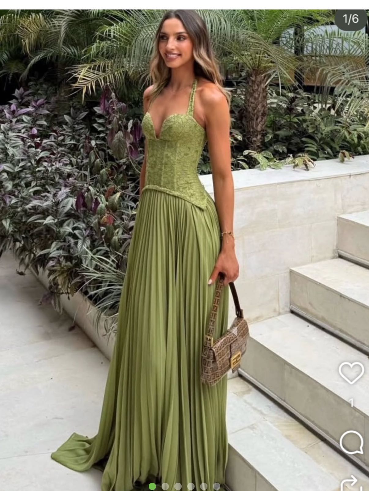 Fenity Gaia green viral dress
