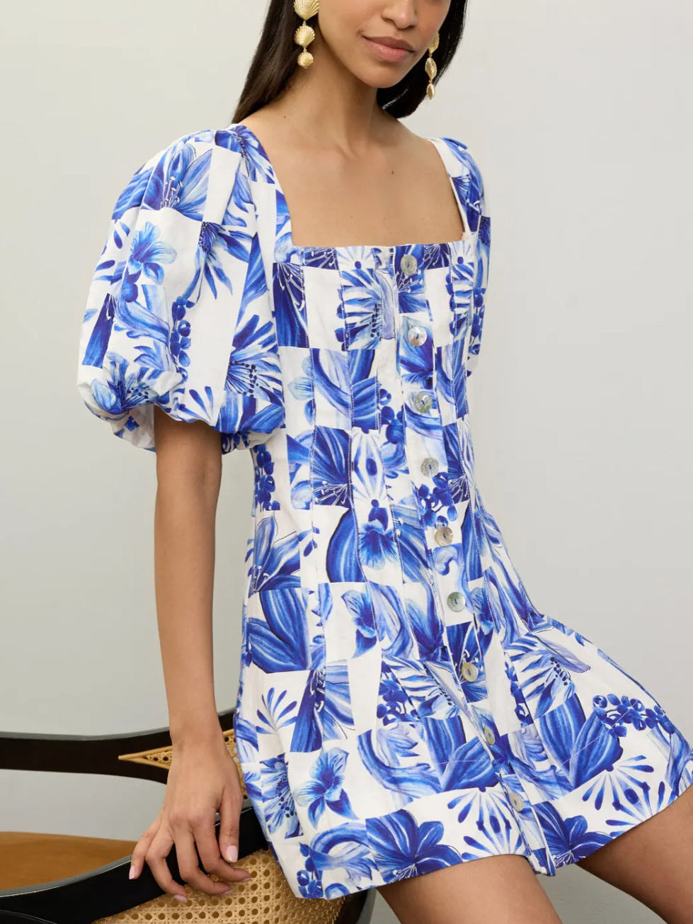 Garden Tiles Mini Dress