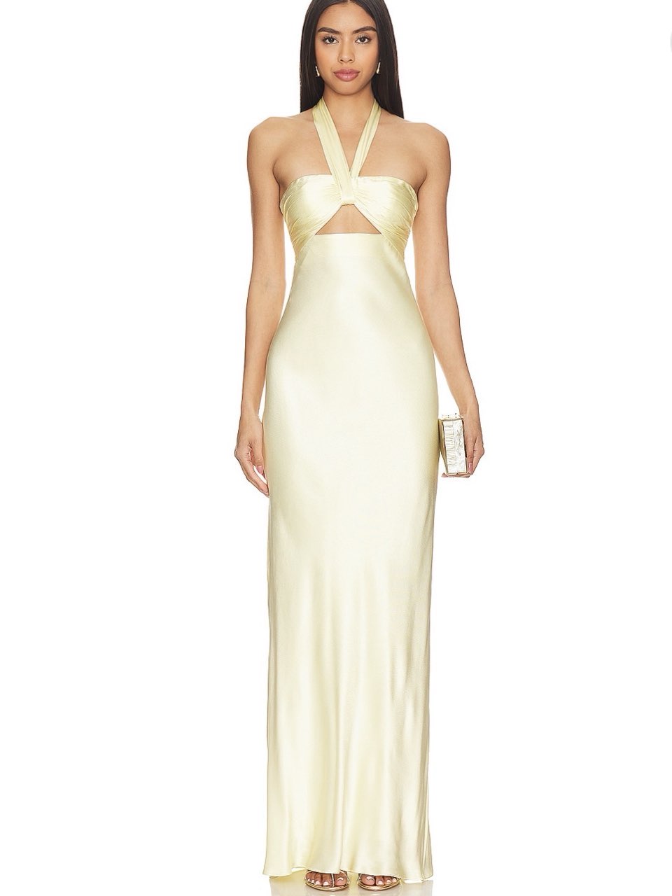 Yellow halter dress