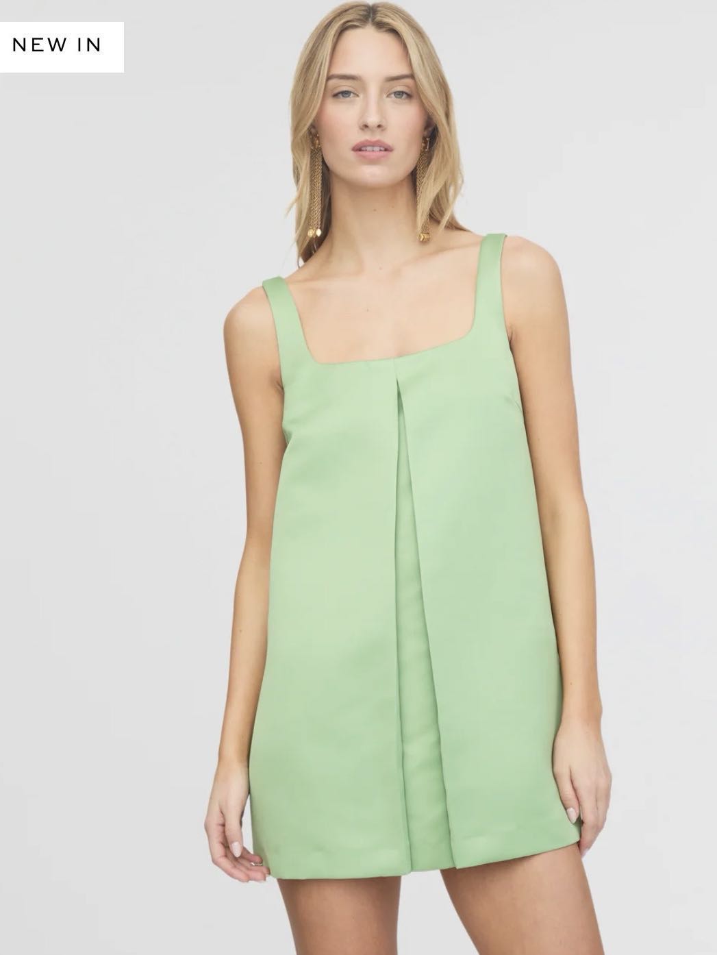Green Square Neck The Jasper Mini Dress