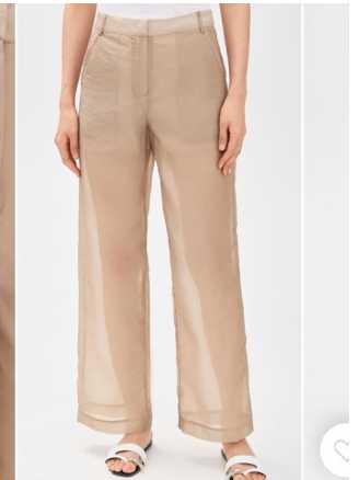 Sheer Wide-Leg Trousers