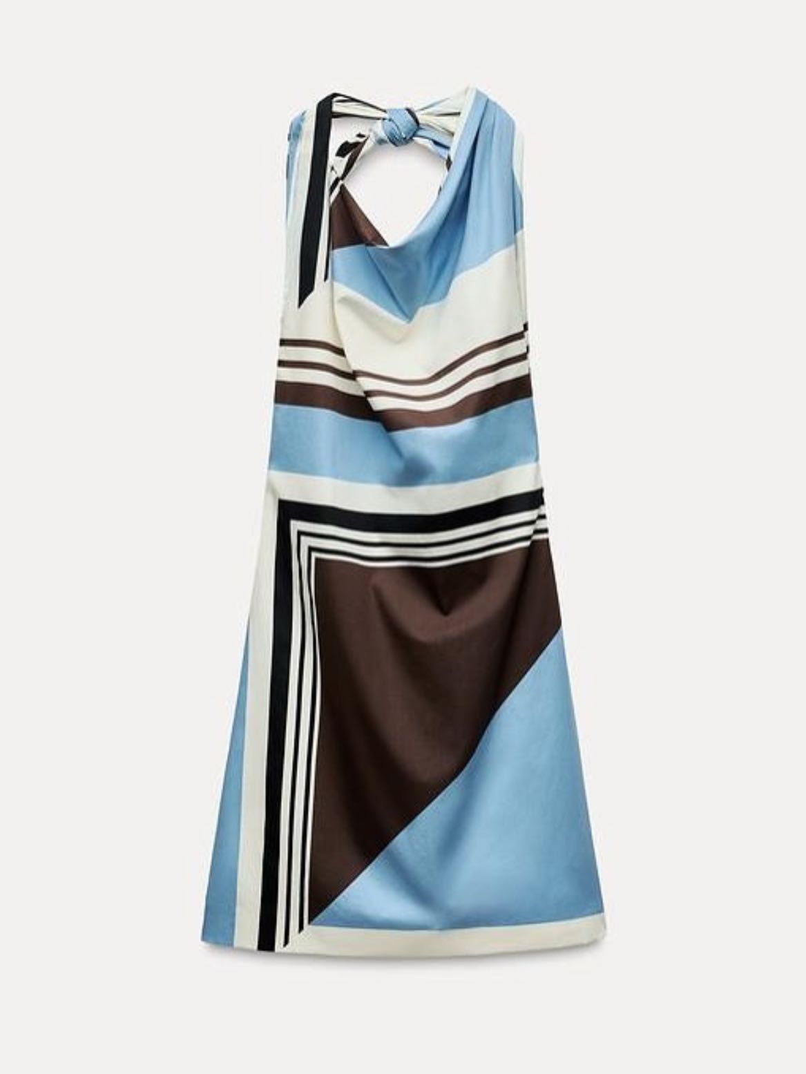 Blue and white dress