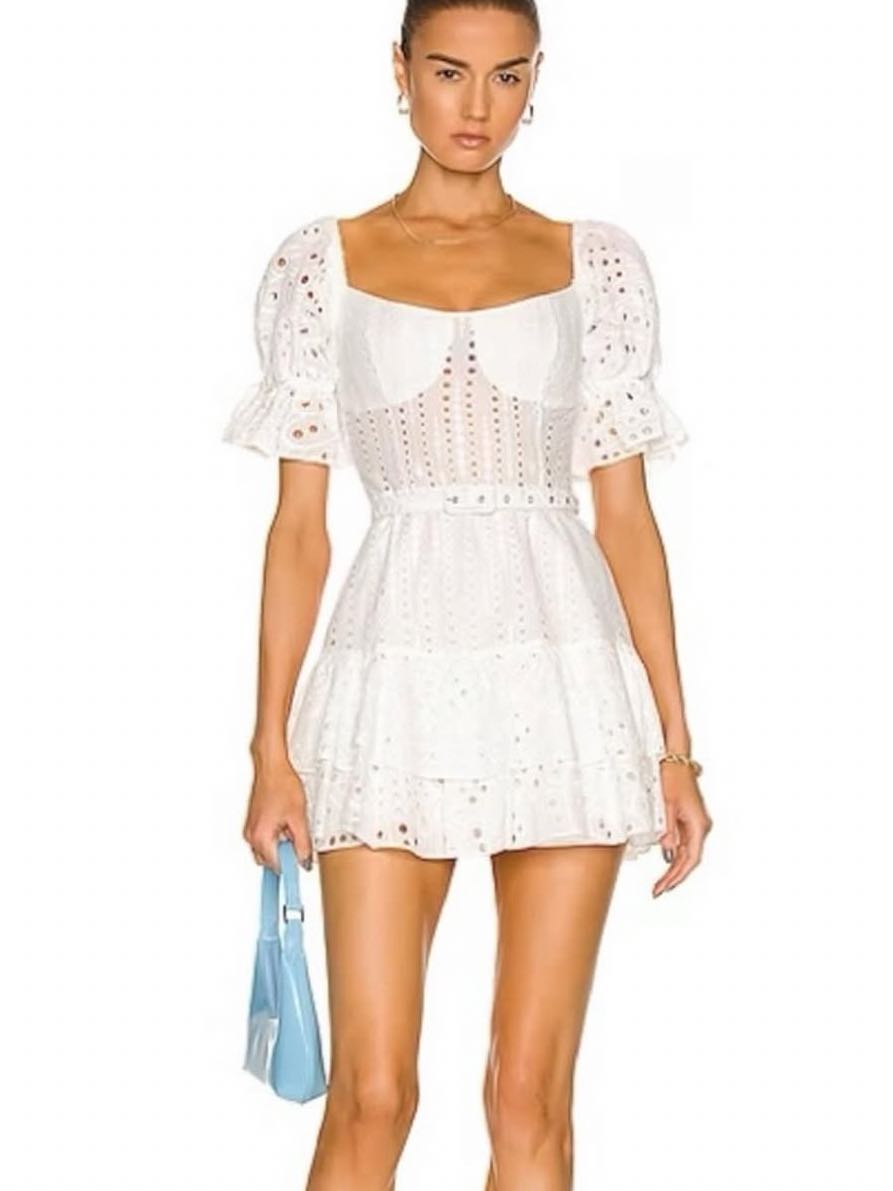 White mini dress