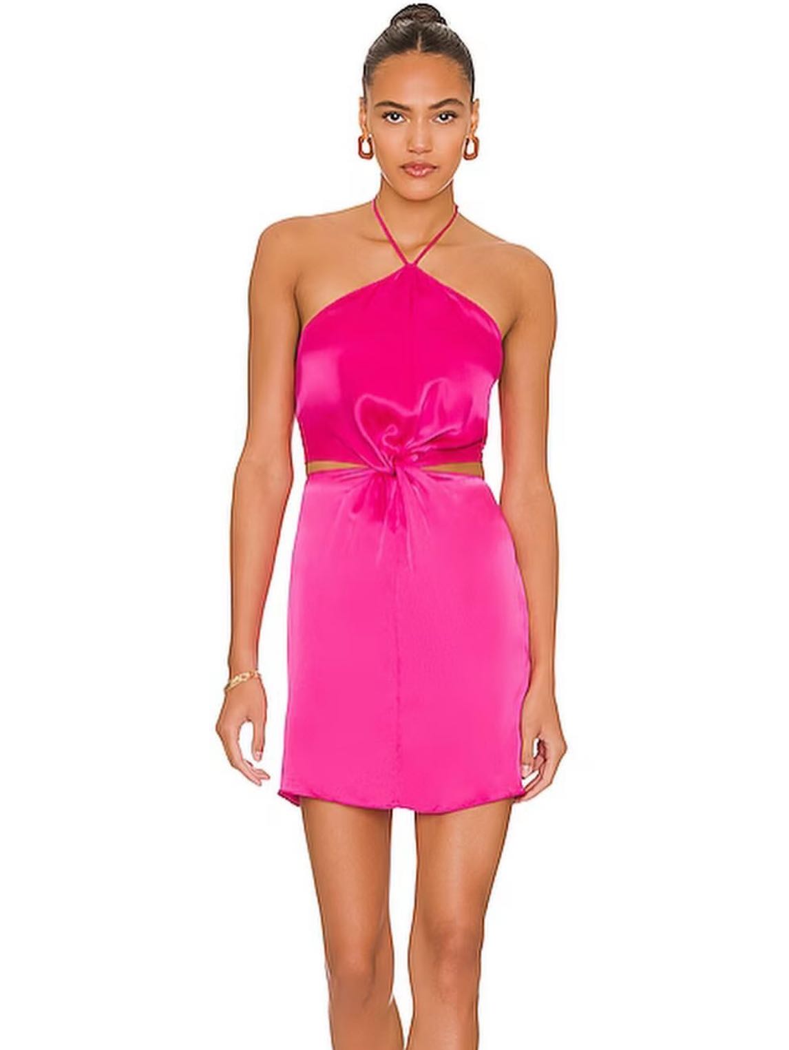 pink mini dress