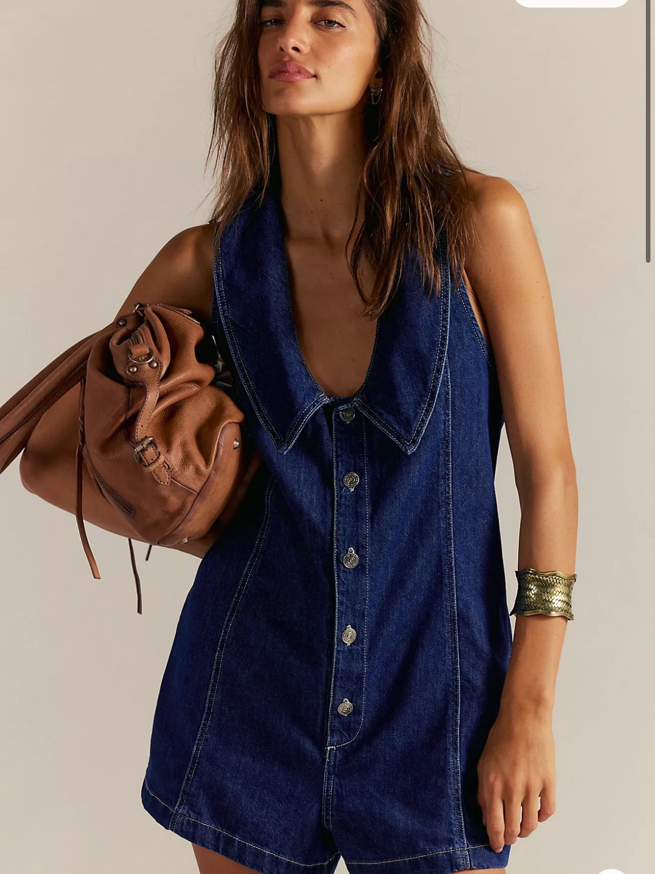 Denim romper Free People