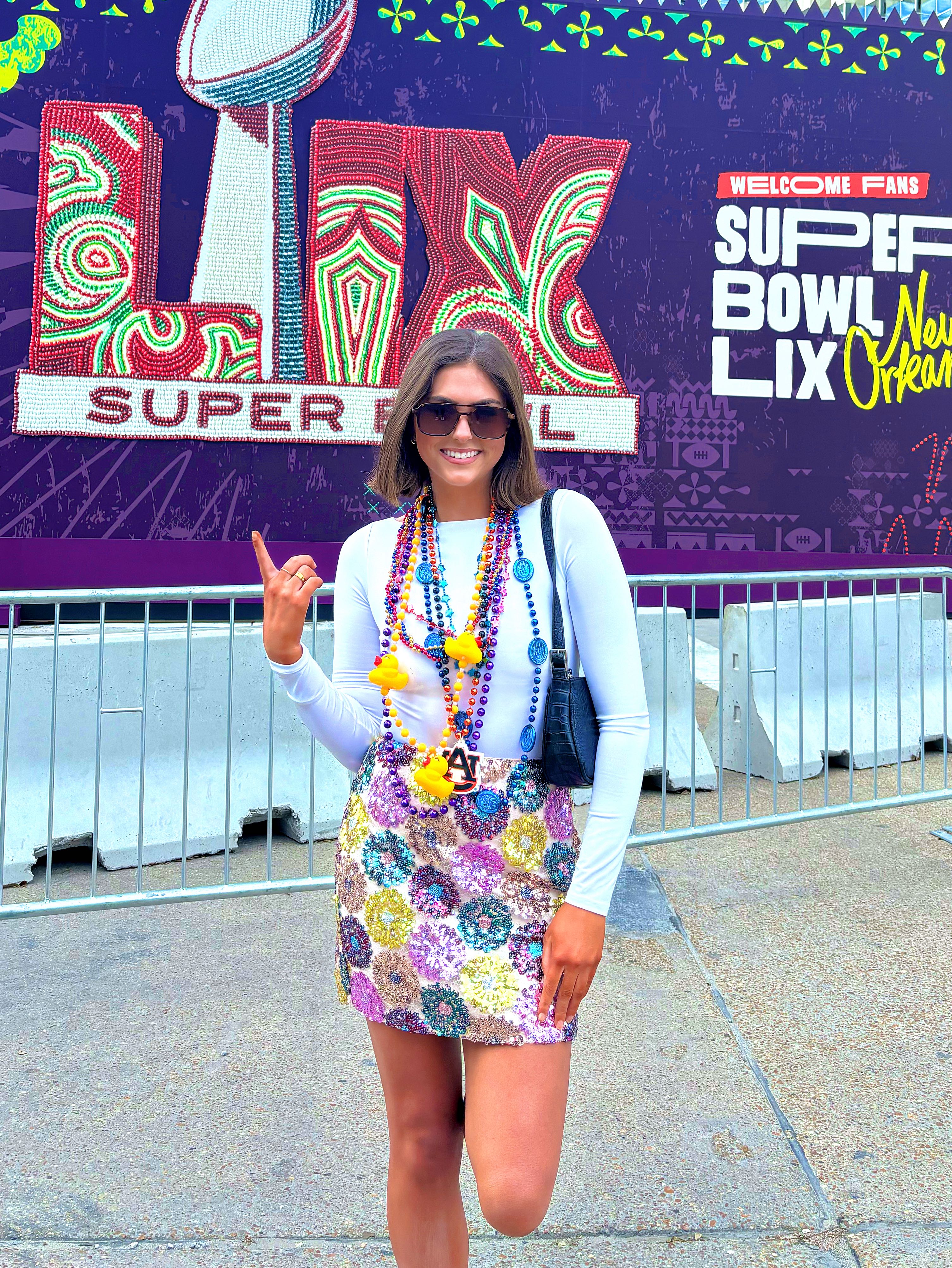 sparkly mardi gras skirt