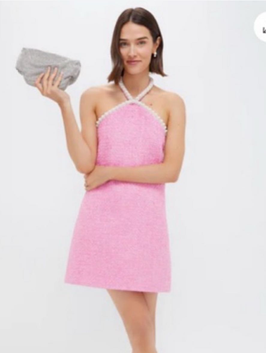 Pink Pearl Mini Dress