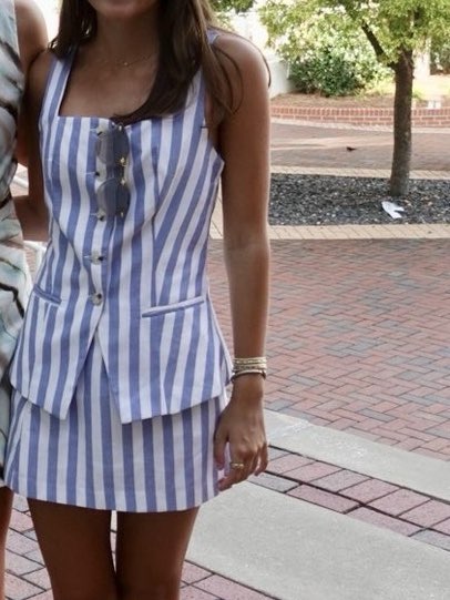 Blue striped set