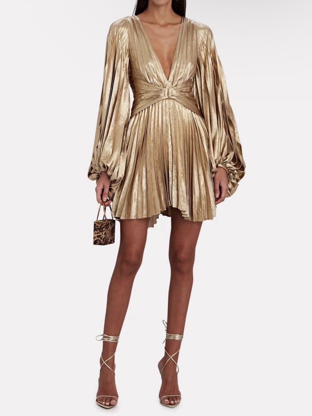 Gold Acler Mini Dress