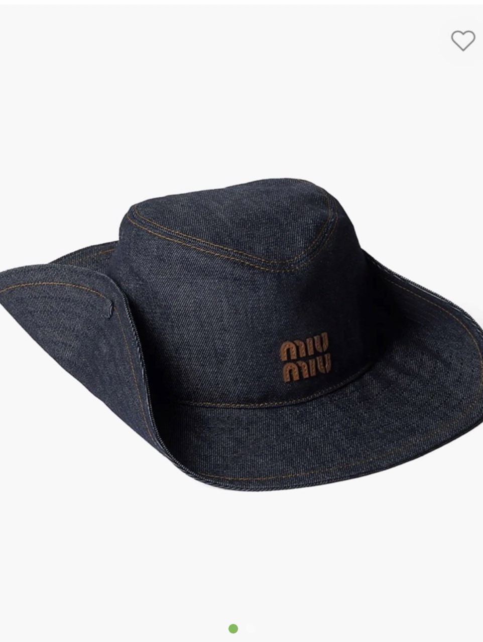 Miu Miu Denim Cowboy Hat