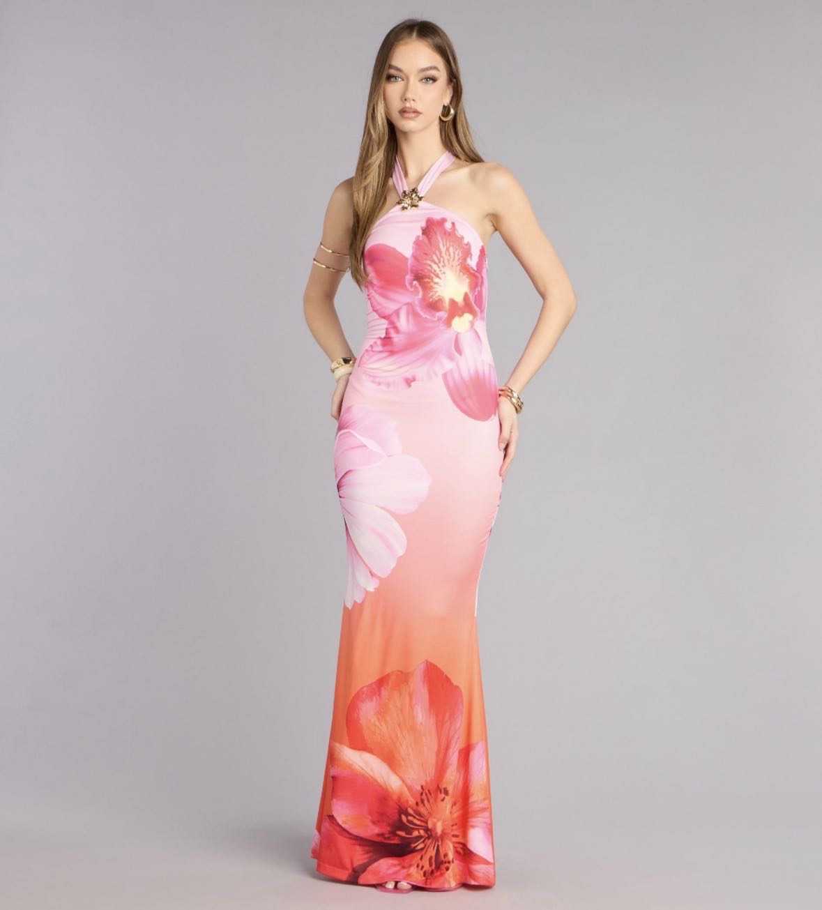 Floral Halter Dress