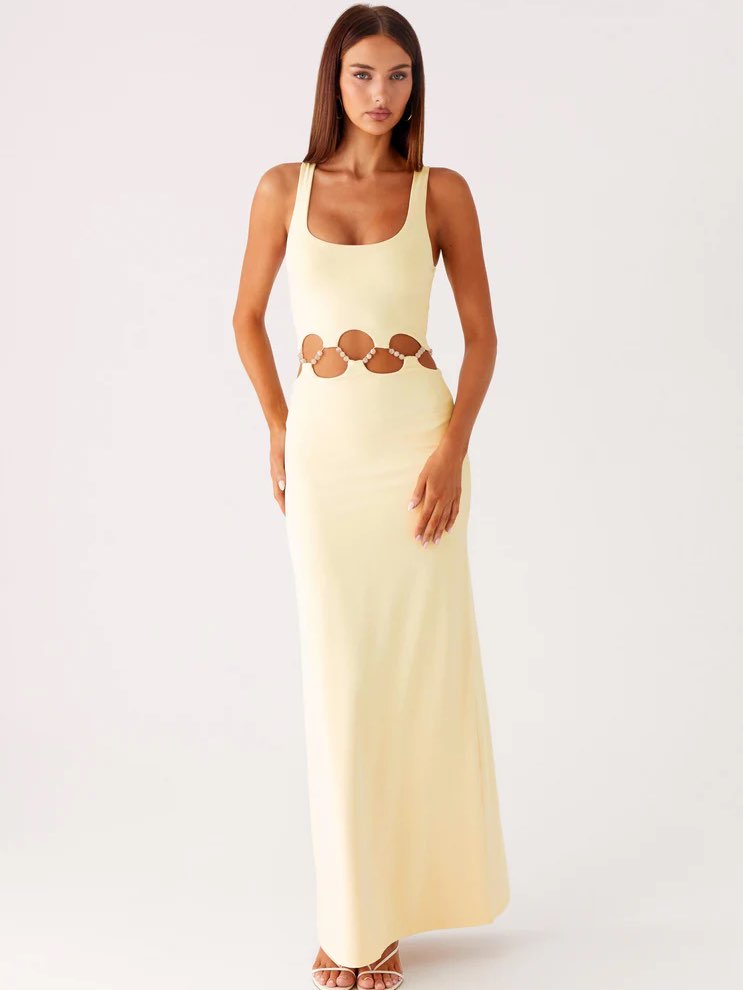 Light yellow maxi dress