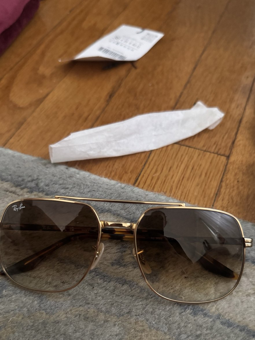 Gold Hexagonal Aviator Sunglasses