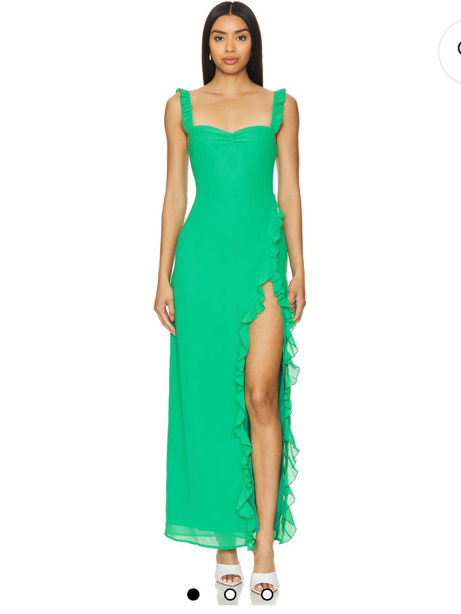 Lucille Maxi Dress in Greenl