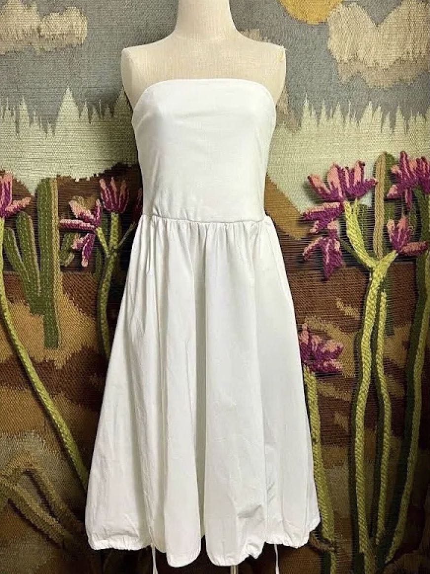 White tie bubble dress