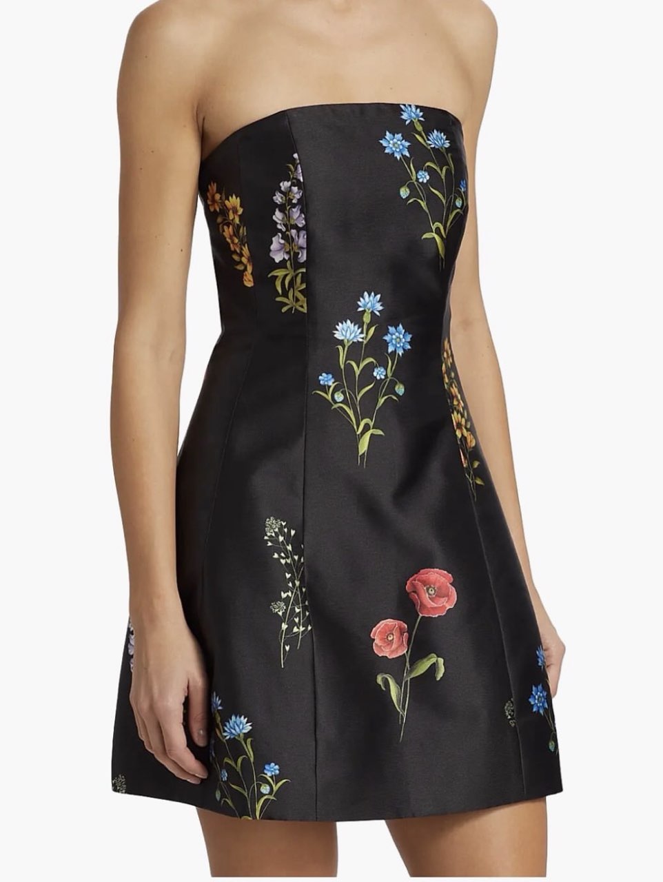 Sachin & Babi Alanna Floral Strapless Dress