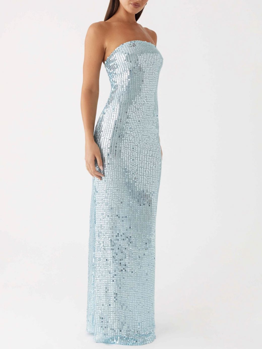 Strapless Sequin Gown