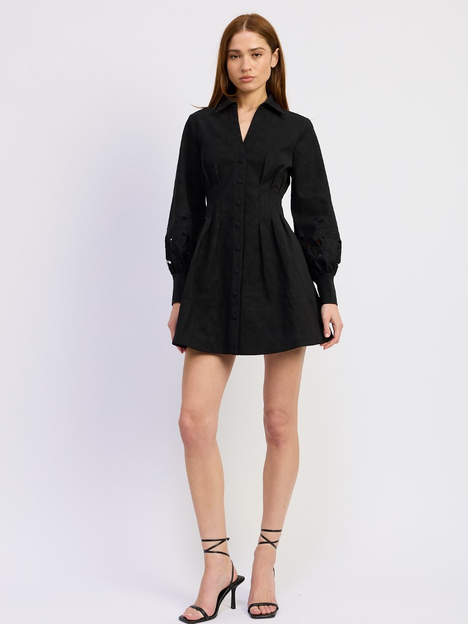 Black long sleeve mini dress
