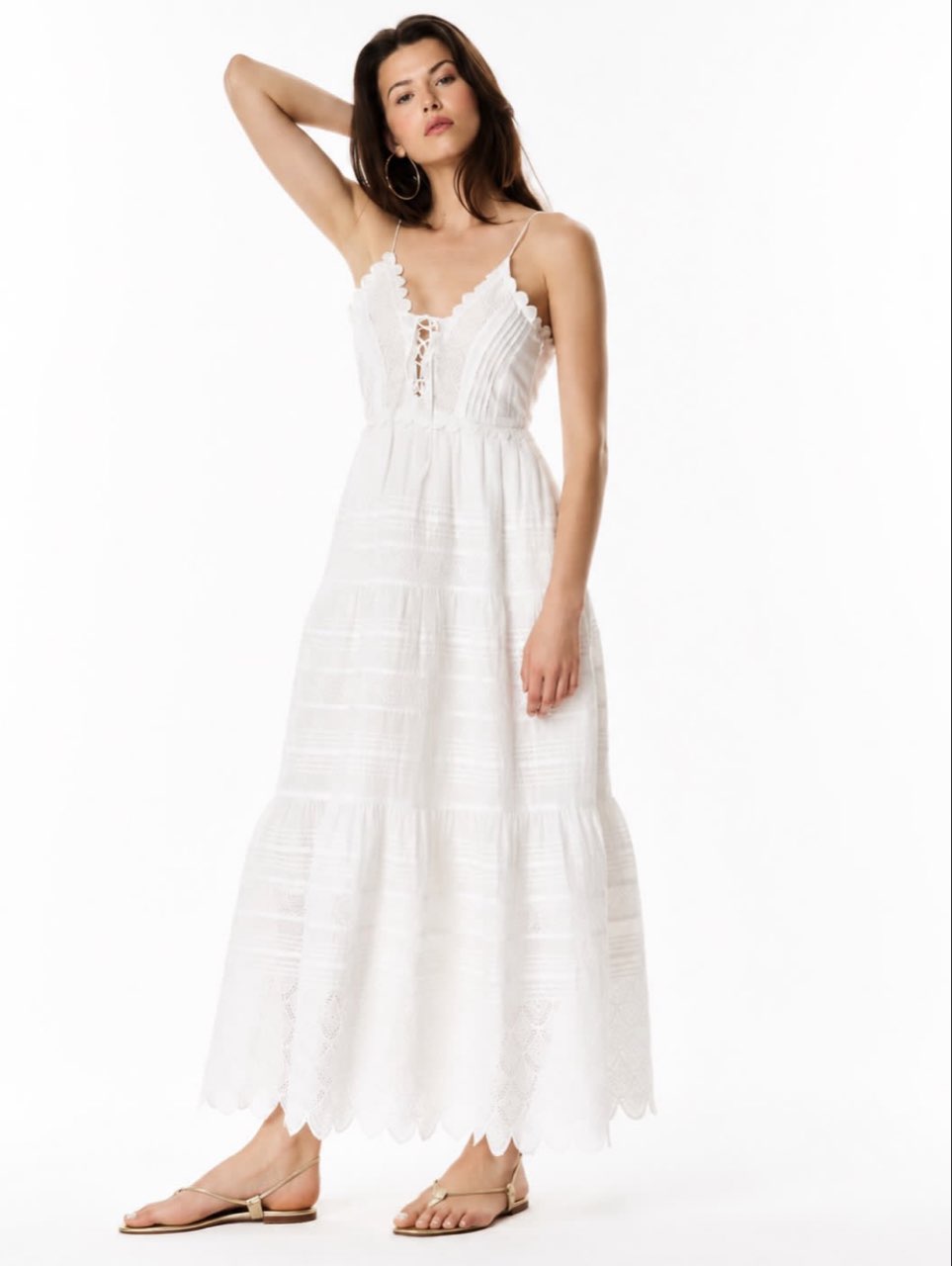 White Eyelet Maxi Dress